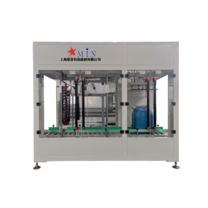 barrels insert into bag packaging line