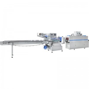 Coconut/grapefruit/ball Full auto wrapping shrinking machine for round rolling products packaging machine line